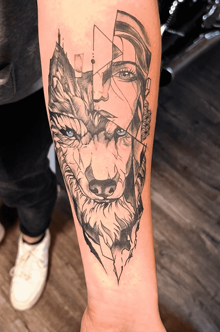 Wolf Tattoo Portrait