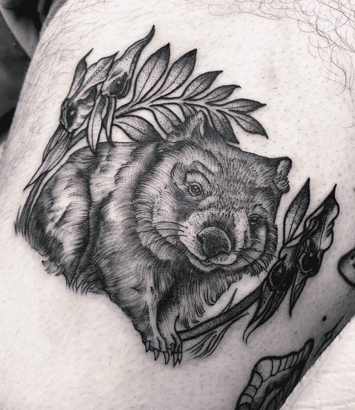 Wombat Tattoo Portrait